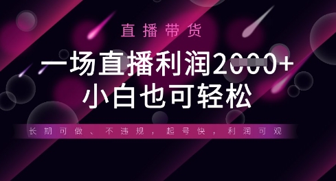 半无人直播带货,一场利润数张,适合所有平台玩法,小白也可轻松-亮剑学堂